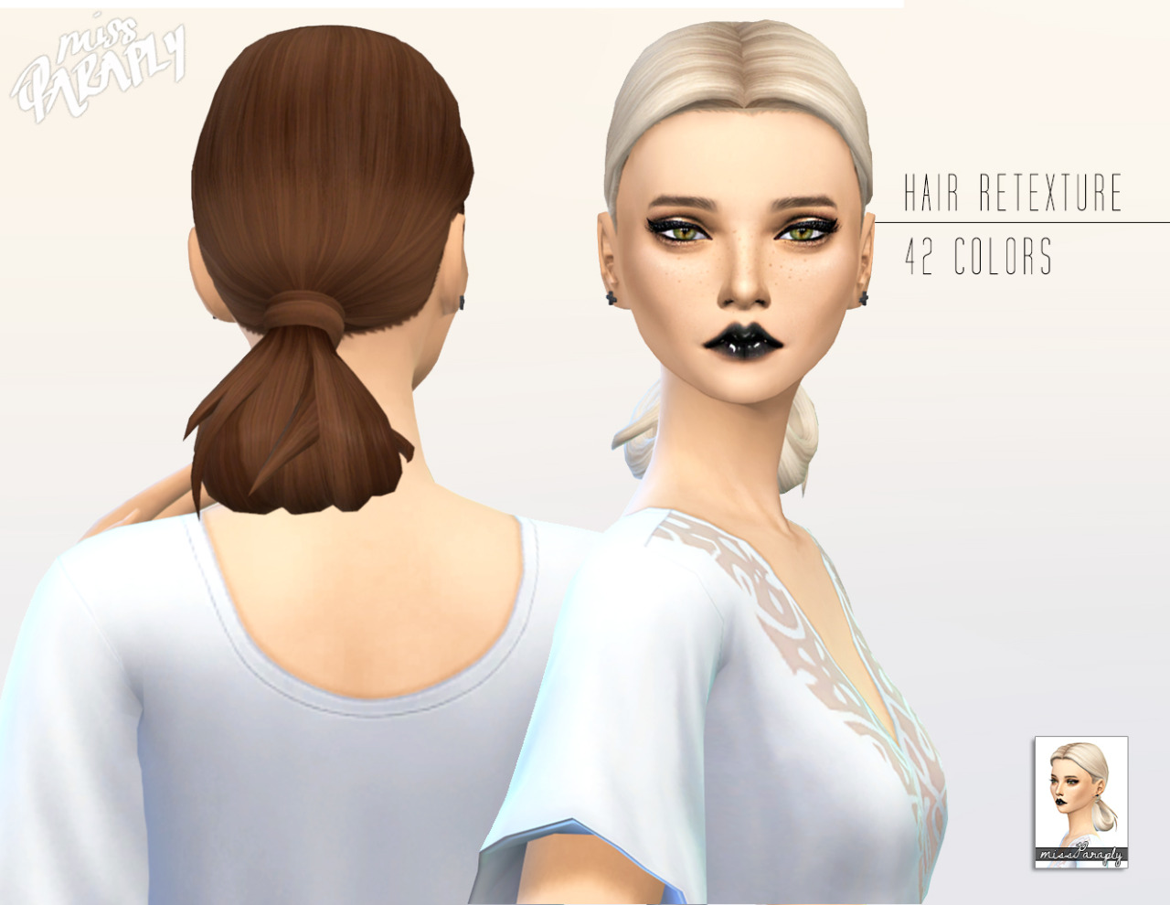 Sids Sims 4 Custom Content — Missparaply Retexture Of Ea Hair