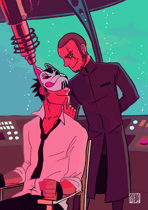 tohdraws:Interrogation. Inspired by this music video by Miike...