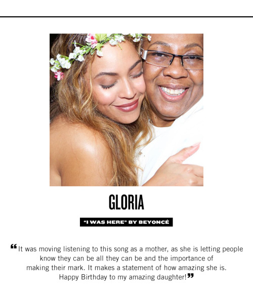 iheartmrscarter:“In honor of her birthday, Beyoncé’s loved...