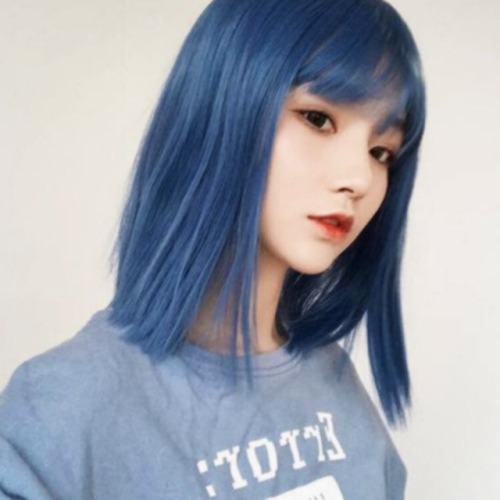  ulzzang blue hair  Tumblr