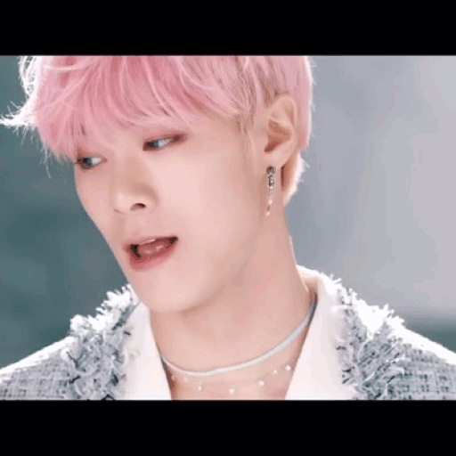 Image result for moonbin pink hair gif