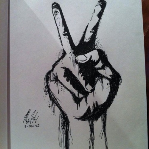 meghanhhunt:Peace drawn by me Meghan Hunt