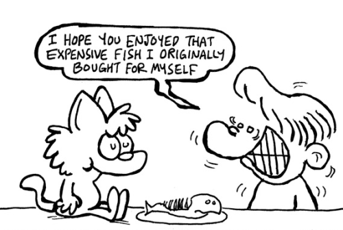 bakertoons:Today’s Ask a Cat: Sacrifices——–Get stickers...