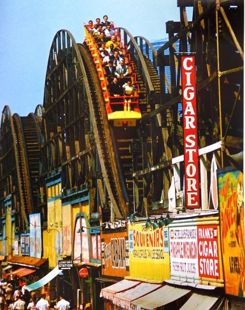 vintageeveryday:Thunderbolt Rollercoaster, Coney Island, NY,...