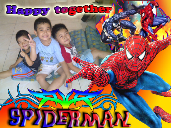  Kaos  Sablon  Foto  Nama  Design Spiderman 001