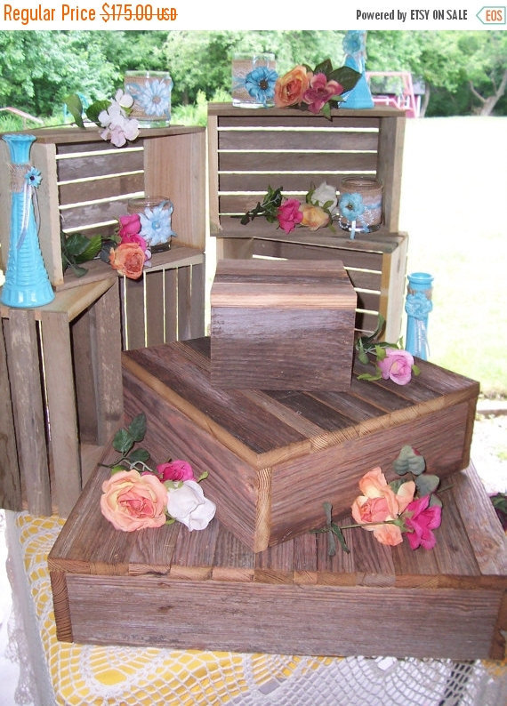 Country Vintage Weddings On Sale Cupcake Stand Crates Bundle