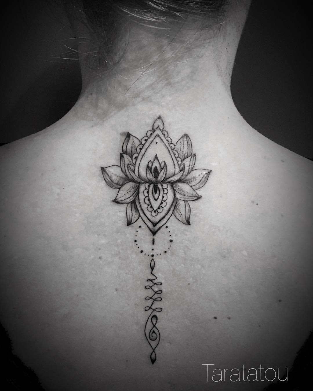 Taratatou Unalome Lotus Lotustattoo Tatouage Nuque