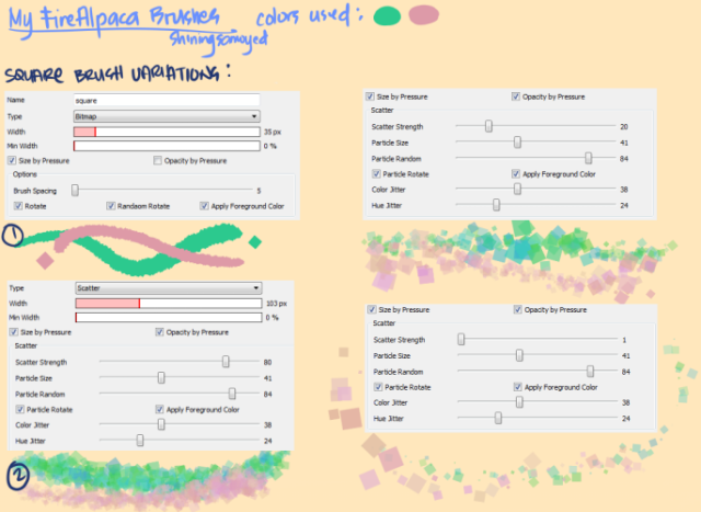 brushes for firealpaca list