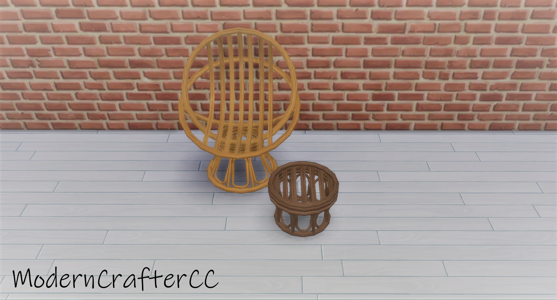 The Sims 4 ATS4 Rattan Swivel Recolour Set ~ I... - Modern Crafter CC