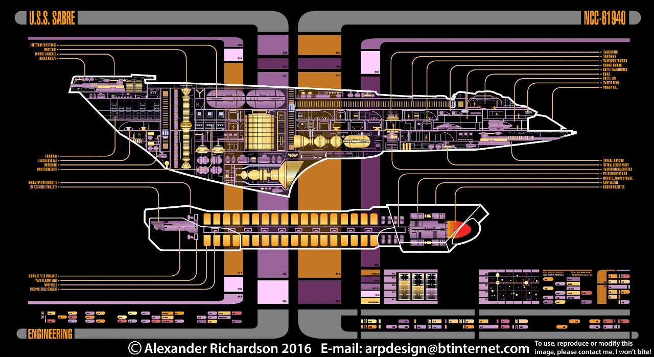 Starfleet ships — Sabre-class MSD by Alexander Richardson