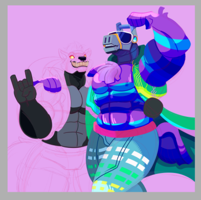 progress is going good on drawing these fortnite boyfriends - fortnite dj yonder and dj bop