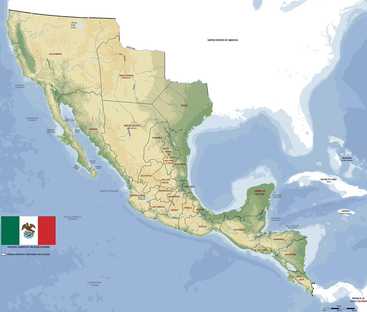 subdivisions-of-the-first-mexican-empire-1821-maps-on-the-web