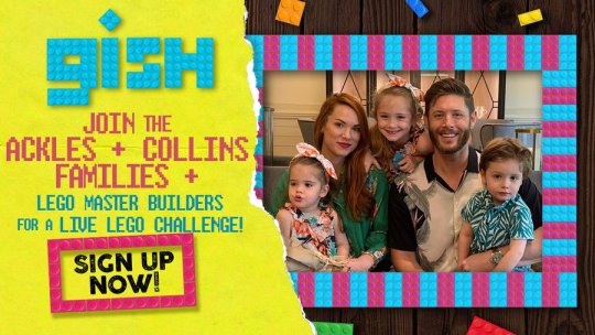 @mishacollins: .@JensenAckles, @DanneelHarris , & their kids are joining me & my family for a competitive LEGO-building Zoom...