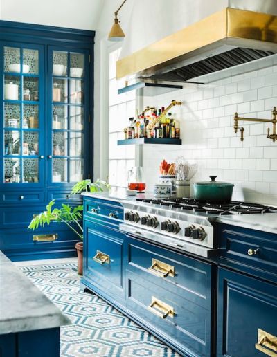 Blue kitchen cabinet ideas.