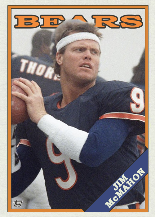 : 1986 Topps Football #10 Jim McMahon Chicago Bears Official NFL  Trading Card (Stock Photo Used - Centering varies, NrMt or better  otherwise) : Collectibles & Fine Art