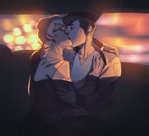 mikael-art:smoochtober day 4 - super secret kissthis is the...