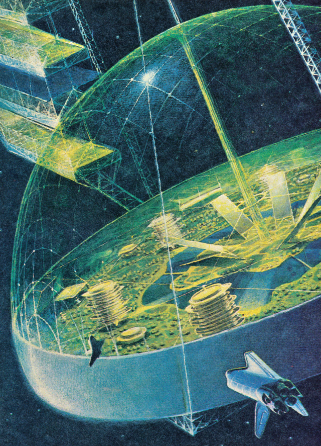 70s Sci-Fi Art: martinlkennedy: Great space colonies. From&hellip;