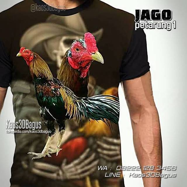  Kaos  3D Bagus  Kaos  AYAM  JAGO Kaos  AYAM  ADUAN Kaos  AYAM  