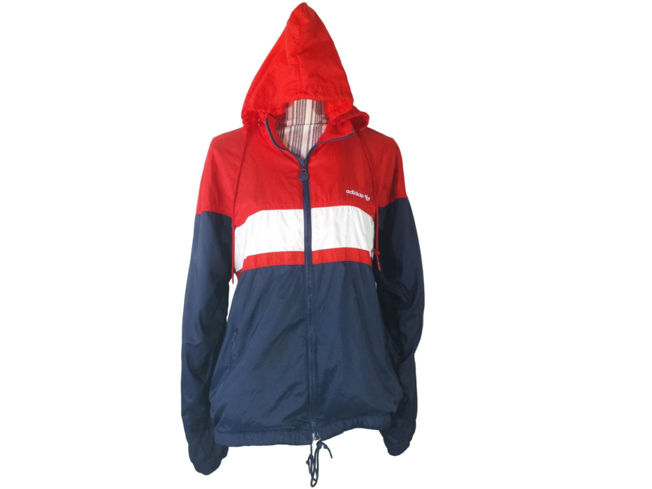 adidas red white and blue tracksuit top