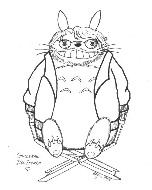 Guillermo Del Totoro, by nyasagislitterbox