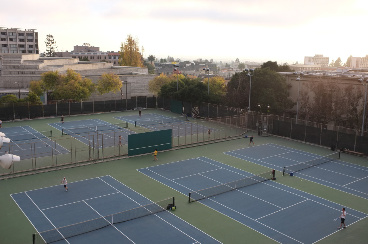 phototumblog : Tennis courts across from the Berkeley Art Museum