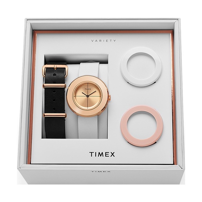 【TIMEX】天美時 復刻系列 限量手錶禮盒組(玫瑰金/粉/白TXTWG020200)