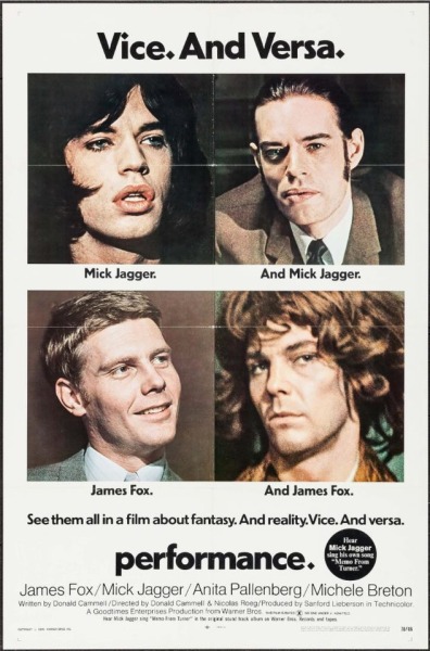 Performance one sheet movie poster (1970)