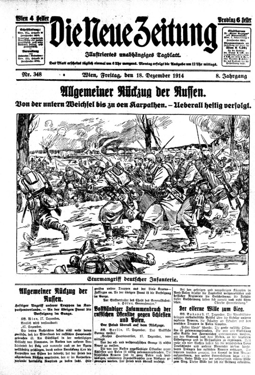 18 December 1914: frontpages