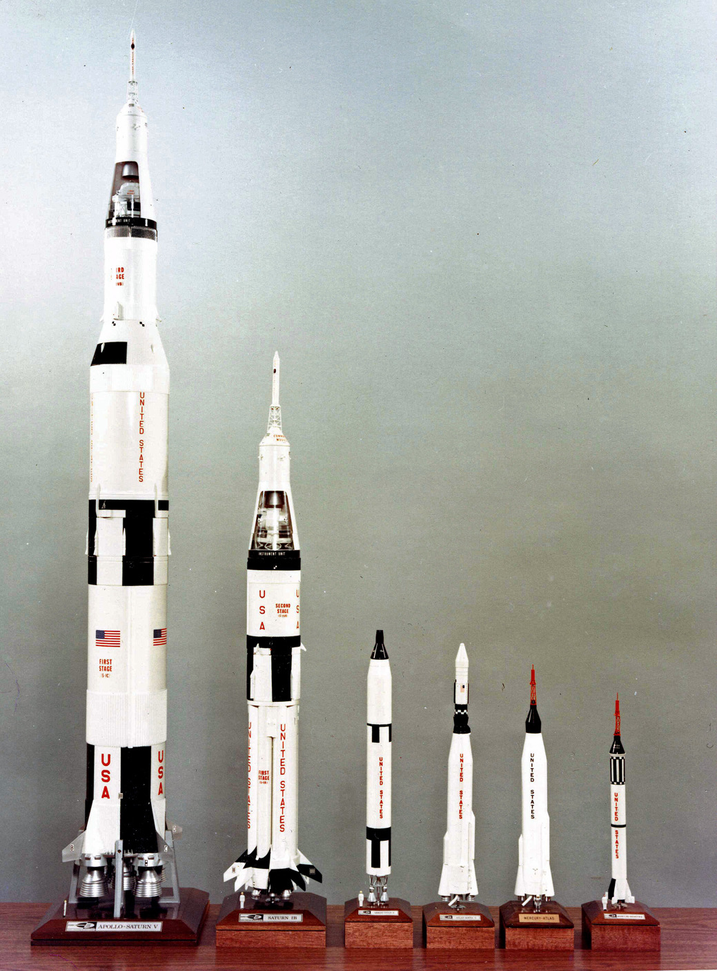 thewoodlanders: “commandmodulepilot: “ NASA’s manned Space Program Launch Vehicles: Redstone to Saturn V. ” I still can’t believe that anyone volunteered to sit on top of these things. Things which had been built by the lowest bidder no less. ;-) ”