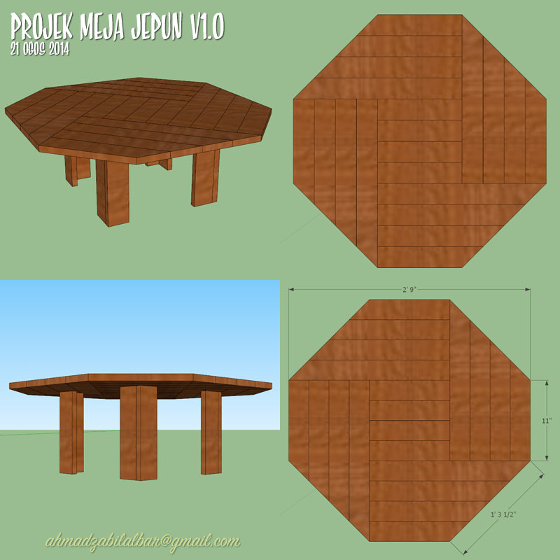  DIY  Kerja Kayu  Projek Meja  Jepun  v1 0 21 Ogos 2014