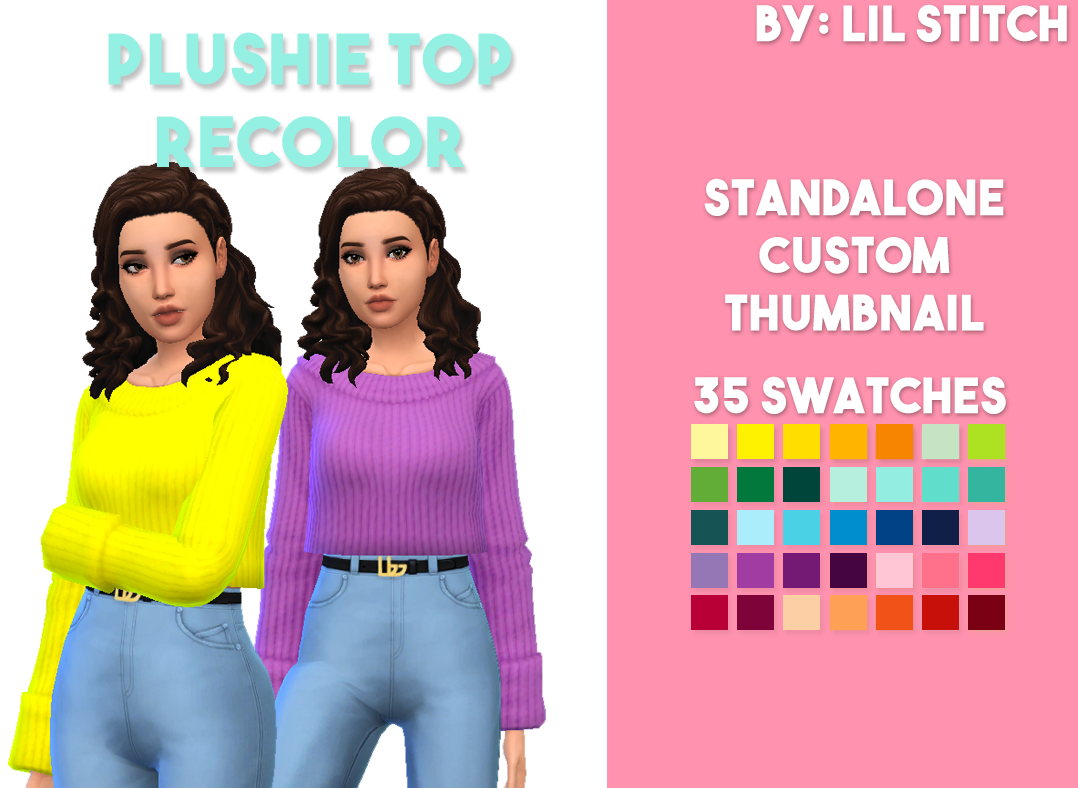 Sims 4 MM finds — lilstitchh: plushie top recolor! ok so once i saw...