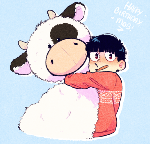 the-elf-draws:Happy birthday to my son!He got a big fluffy cow...