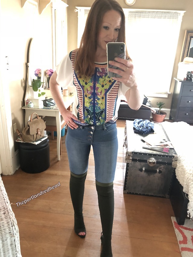 Theportlandredhead Bold Print And Bold Boots Trad