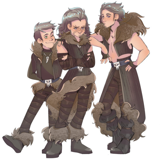 Alright, here we go! Fum’s older siblings, and the three eldest brother of the giant tribe! From right to left we have Fee....