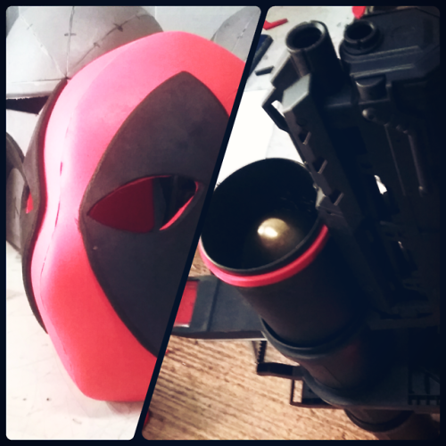 Some progress on my Lady Deadpool cosplay!