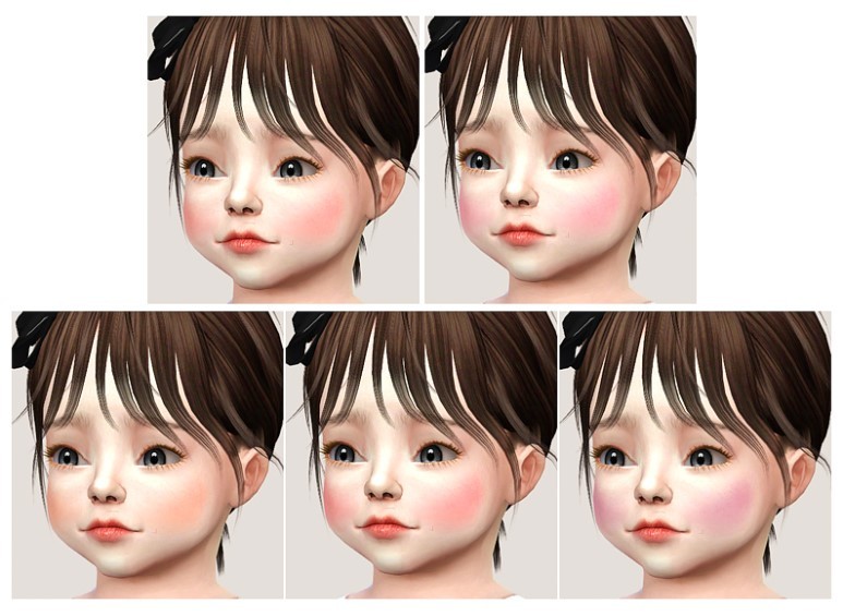 sims 4 skin toddler and child blush