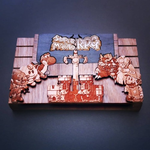 retrogamingblog:Wood Super Nintendo Cartridges made by...