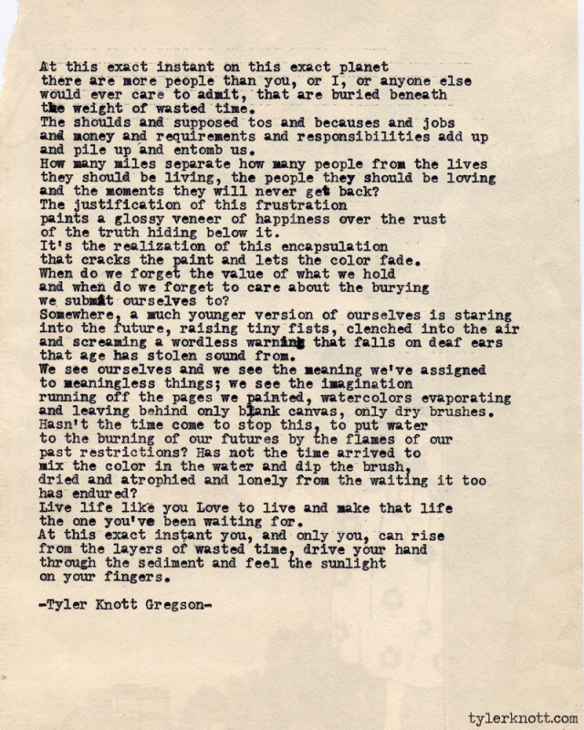 Tyler Knott Gregson — Typewriter Series #419 by Tyler Knott Gregson ...