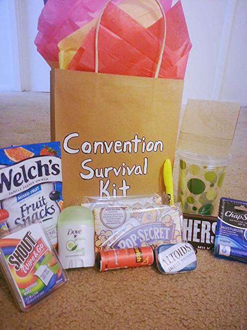 X and a Horseshoe - Convention Survival Kits! I made these for our...