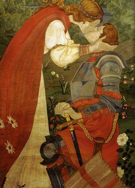 elegantspell:
â€œ Phoebe Anna Traquair - St. George in Armour Being Kissed by Una (1914).
â€