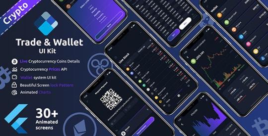 Crypto Trade & wallet Flutter UI kit v1.0 Nulled