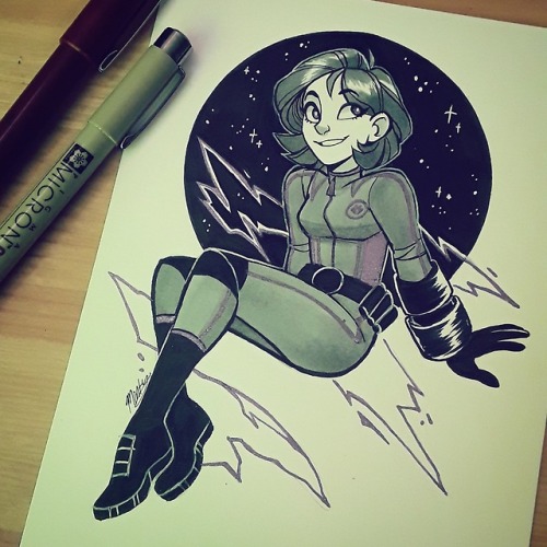 tinymintywolf:inktober day 10 // violet spark