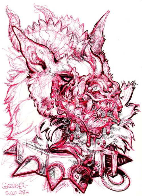 zenophrenic:GORETOBER COMMISSION - BLOOD BATH @ookamimonster‘s...