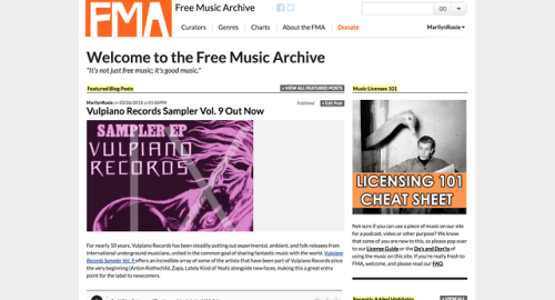 Https Freemusicarchive Org Music Charts This Week Chart Interest