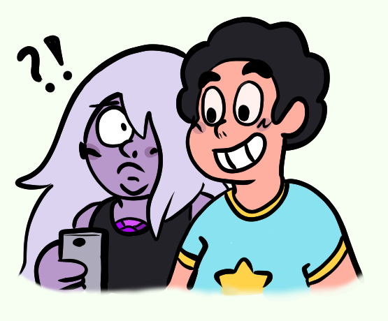 Flashback/Headcanon: The moment Amethyst realized he was taller. LOLZ