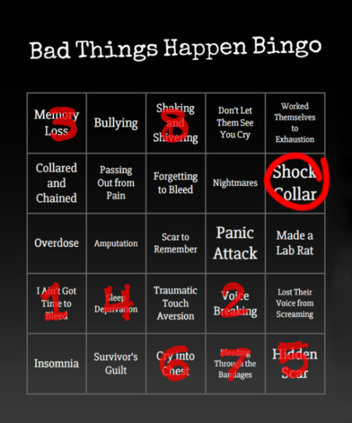 carolnein:From the @badthingshappenbingo card. Another one...