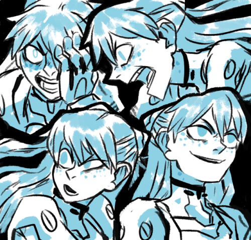 jbillustration:Asuka doodles from twitter