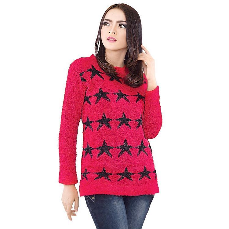 Grosir Fashion Murah  Sweater  Rajut  Wanita SRT 661 Rp 