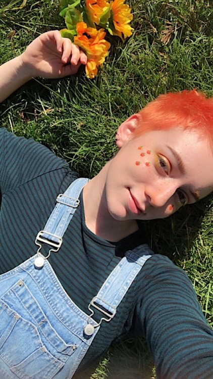 myface orange hair colored hair peach hair dyed hair