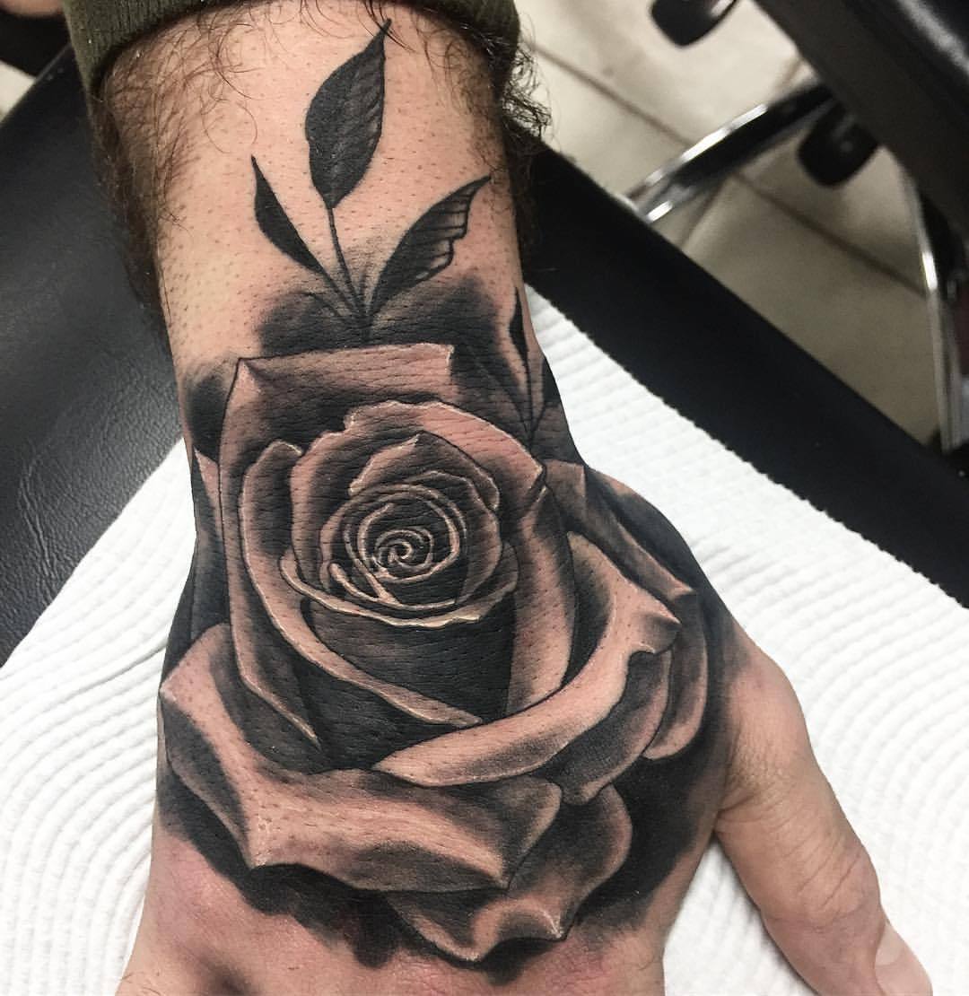 #boof #tattooer #rose #hand #tattoo #perth... at Lost City Tattoo